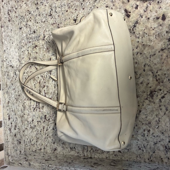 Gucci Britt Boston Cream Leather Women's Bag - Picture 5 of 12